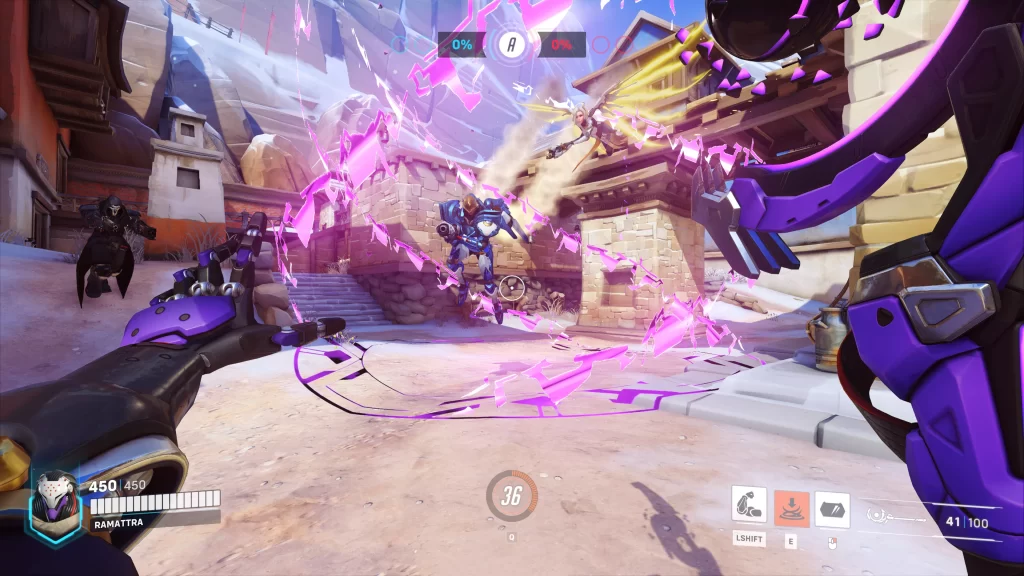 A screenshot of Overwatch 2, featuring character Ramattra who was introduced in Season 2.